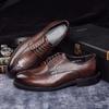 Men's British Style Genuine Leather Python Pattern Wedding Shoes Business Formal Dress Shoes
