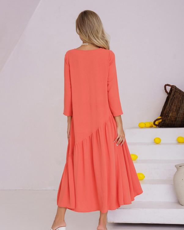 Lockeres Kleid mit unteren Volants ISSA Plus