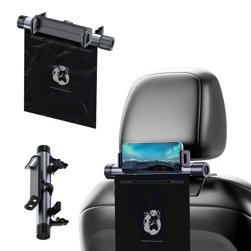 Lwuckbarrt Car Trash Can Release Compatible with Multiple Car Mount Holder Automatic Trash Can Slim Car Trash Bag Organizer Waterproof Large Capacity
