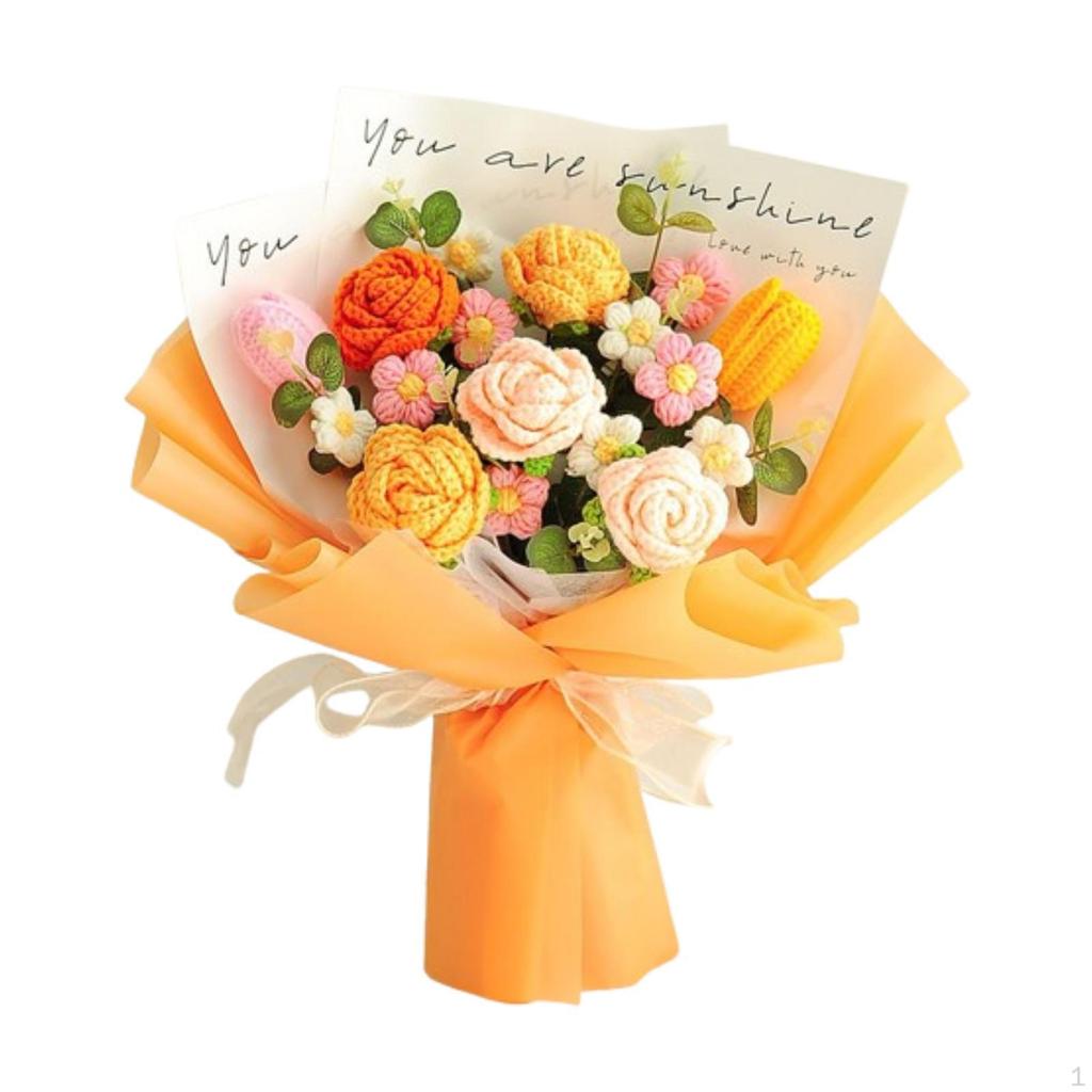 Artificial Crochet Flower Bouquet as a Decorative Piece for Home and Events Gift Idea