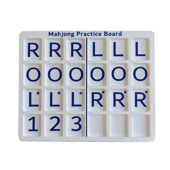 Mahjong Solo Practice Board Beginner Mahjong Training Tool American Mahjong Strategy Aid Lightweight Portable Players Practice Board синий