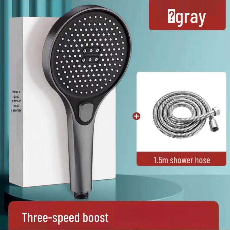 Pressurized Shower Head with Hose Kit