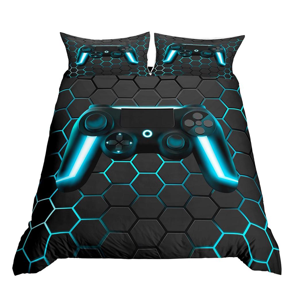 Galaxy Mountains Three-Piece Quilt Set Digital Printed Bedding Set Bohemian Bed Cover