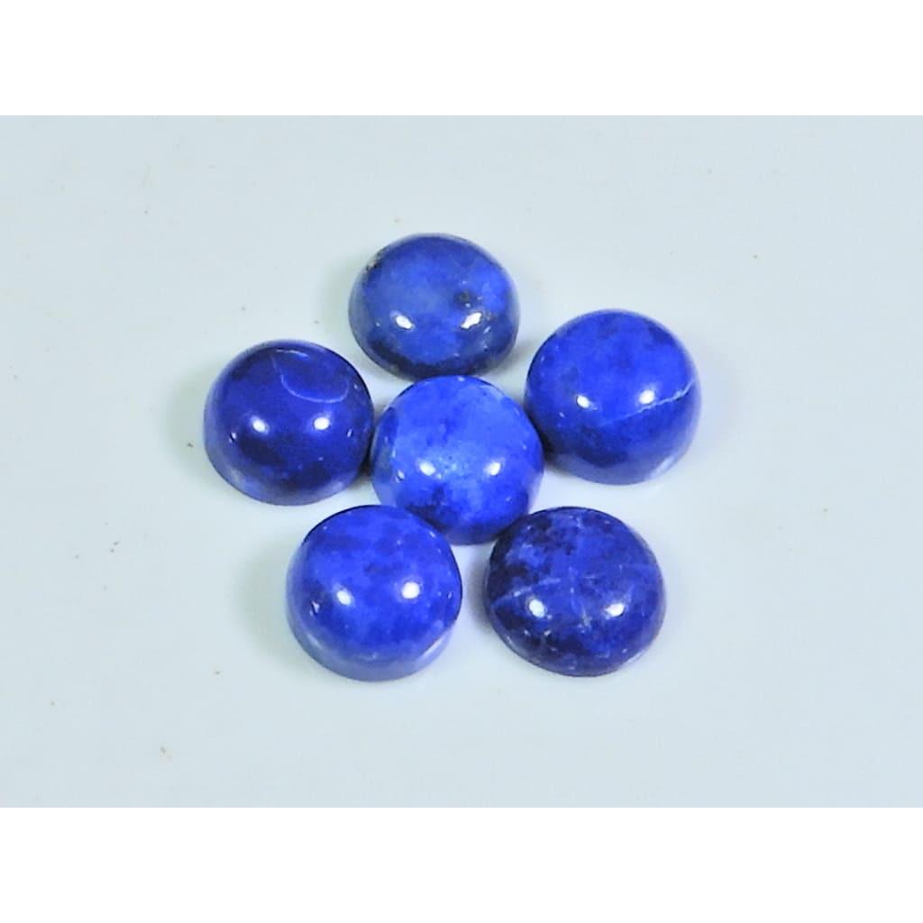 

8 мм Натуральный Лазурит Круглый Кабошон Свободный Драгоценный Камень Лот 6 шт 15 карат. А-487