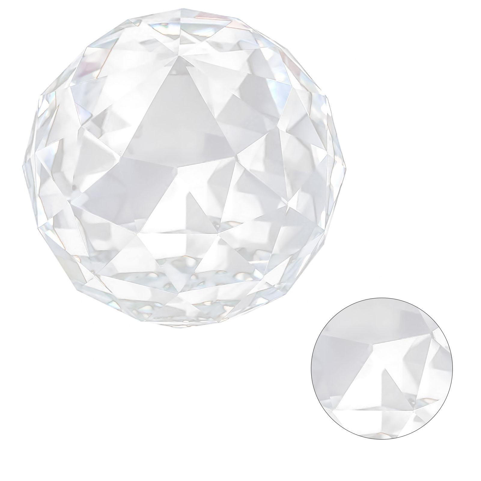 

1Pc Clear Cut Prisms Glass Home Hotel Decor Hardware Fittings 60mmCelsius2.36inch