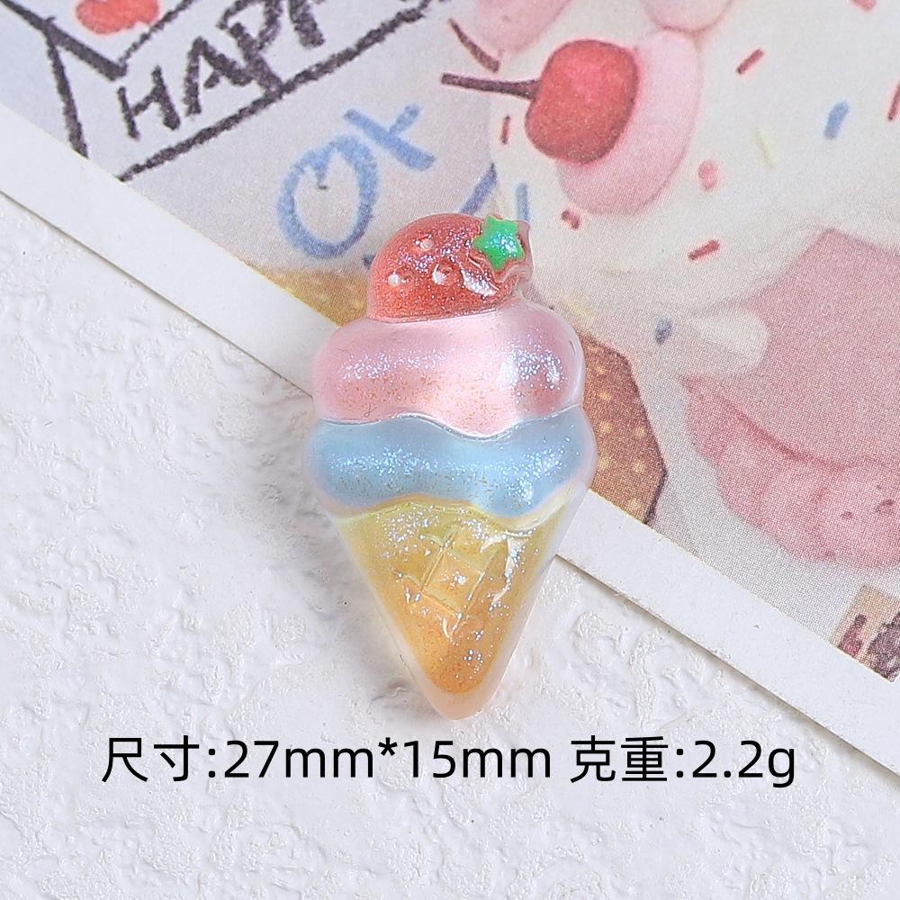 Z83 5PCS Resin Cartoon Sparkling Colorful Sunflowers Candy,Butterfly Ice Cream for Scrapbooking DIY Jewelry Making Accessories