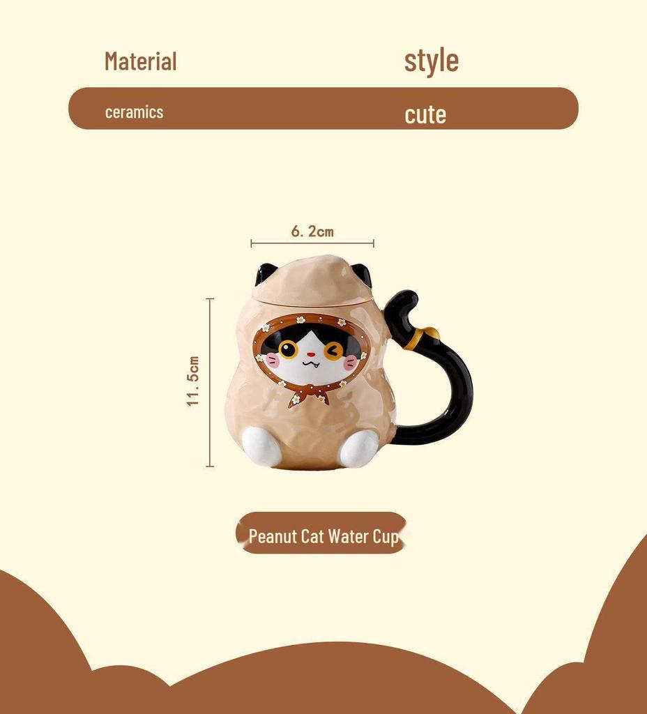 Charming Ceramic Cat Mug – Cute & High Appearance Value, Perfect Birthday Gift for Girls, Comes in a Gift Box