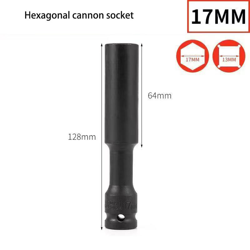 1/2 Drive Wrench Extended Hex Socket 10mm 12mm 13mm 17mm 19mm Adapter Spanner Converter Deep Impact Socket Tire Removal Tools