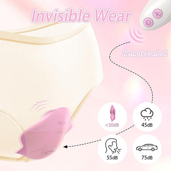Wearable Remote Control Vibrator Discreet Panty Clitoral Massager, G Spot Butterfly Vibrators with 9 Vibration for Women