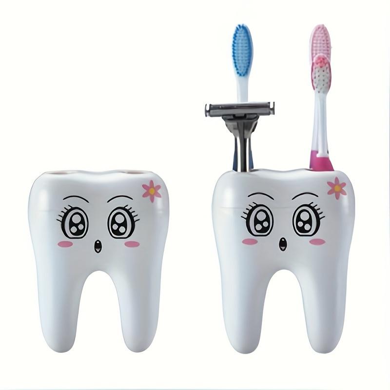 1pc-Smiling face teeth toothbrush holder cartoon toothbrush companion toothbrush storage holder