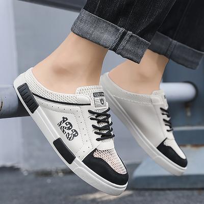 Men’s Sports Shoes Summer Backless Mules Casual Slippers Shoes Plus Size Sneakers for Students Sandals Over Sized