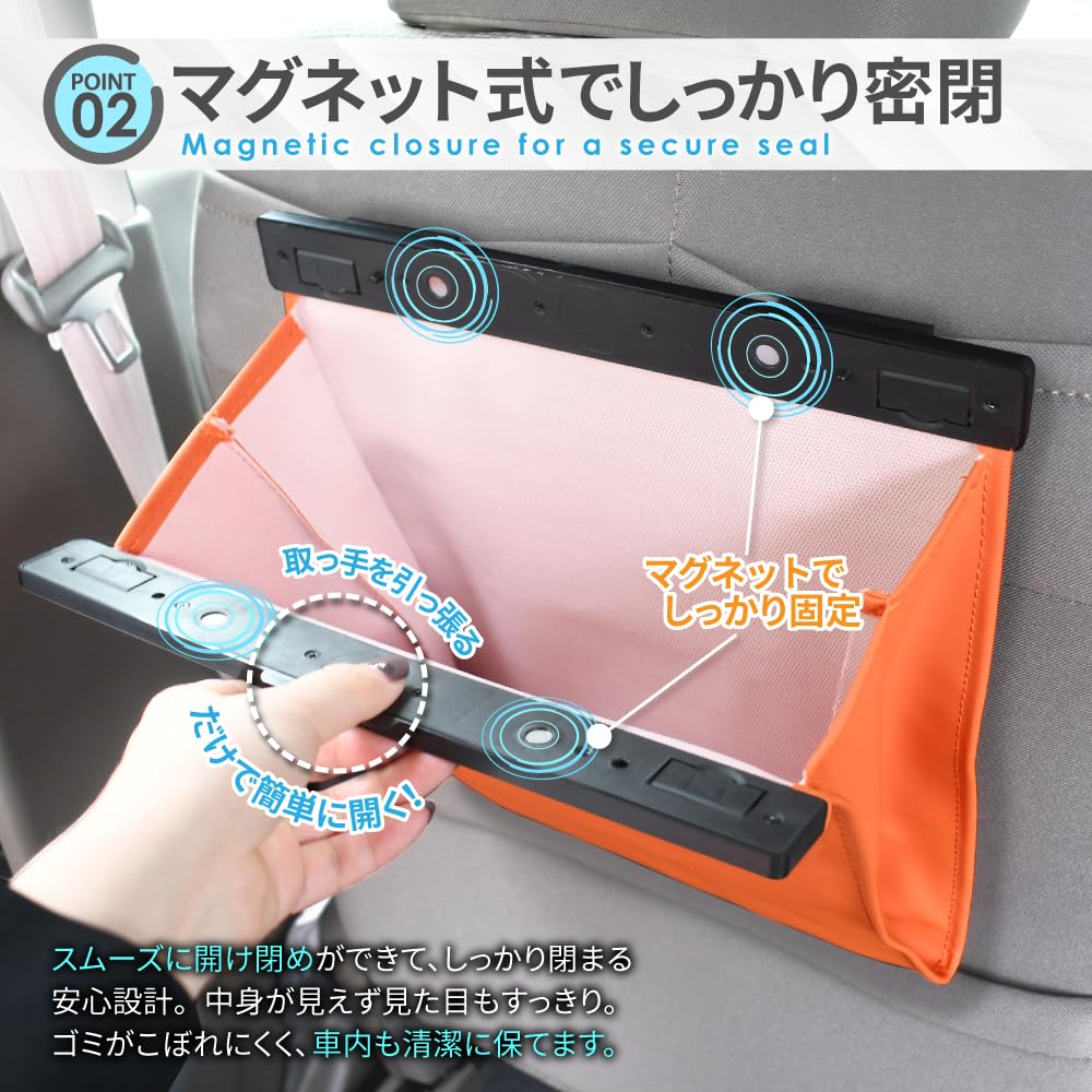 DriveLife Slim Auto Mülleimer für Rücken Staub Klein Gegenstand Einfach Autositz Dunkel 1 Stück Sitze, Box, Aufbewahrung, Organizer, Installation, Zubehör, Rücken, Braun,