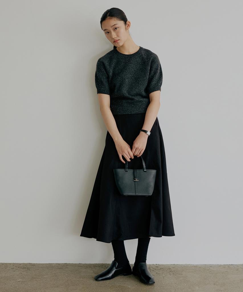 Artid Flare Long Skirt_Black