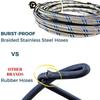 Leak-proof Washing Machine Hoses Stainless Steel Hose Splitter Hose Y Connector  Outdoor Faucets