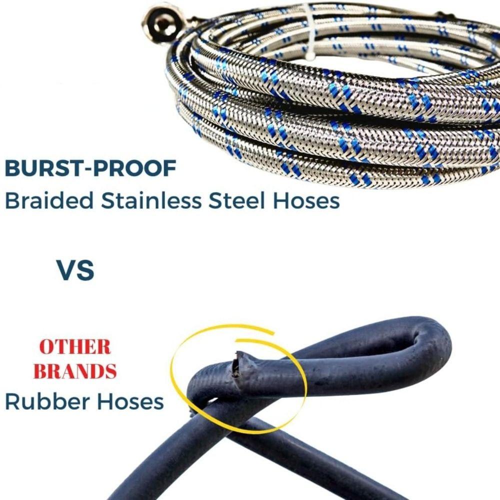Leak-proof Washing Machine Hoses Stainless Steel Hose Splitter Hose Y Connector  Outdoor Faucets