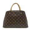 [Brugt] Montaigne Monogram Læder Skulder Tote Taske Stor - Acceptabel #S3YO3L
