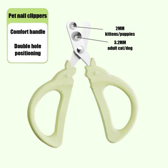 Cat Nail Clippers Circular Hole Ergonomic Double-Hole Positioning Blades Grooming Supplies Pet Trimmer Clippers for Cats Dogs