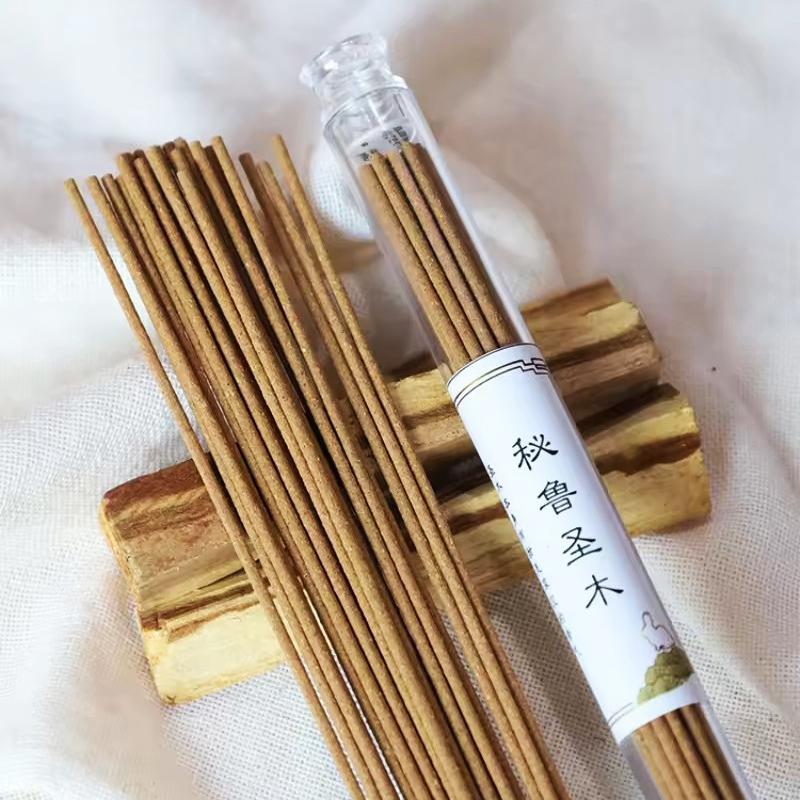 21cm Natural Palo Santo Incense Sticks - Peruvian Sacred Wood White Sage Cedar Home Fragrance for Indoor Yoga Aromatherapy