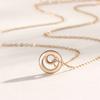 Simple Double Circle Necklace Niche Design Fashion Light Luxury Neck Chain Accessories Pendant Collarbone Chain Female Ins