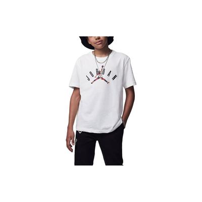 Flight MVP Letter Logo Print Crew Neck Knit Short Sleeve T-Shirt Kids Tops Sail FV2825-133