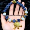 Half-Sugar Ash Glaze Agate Candy Heart & Ruyi Lock Bracelet for Women