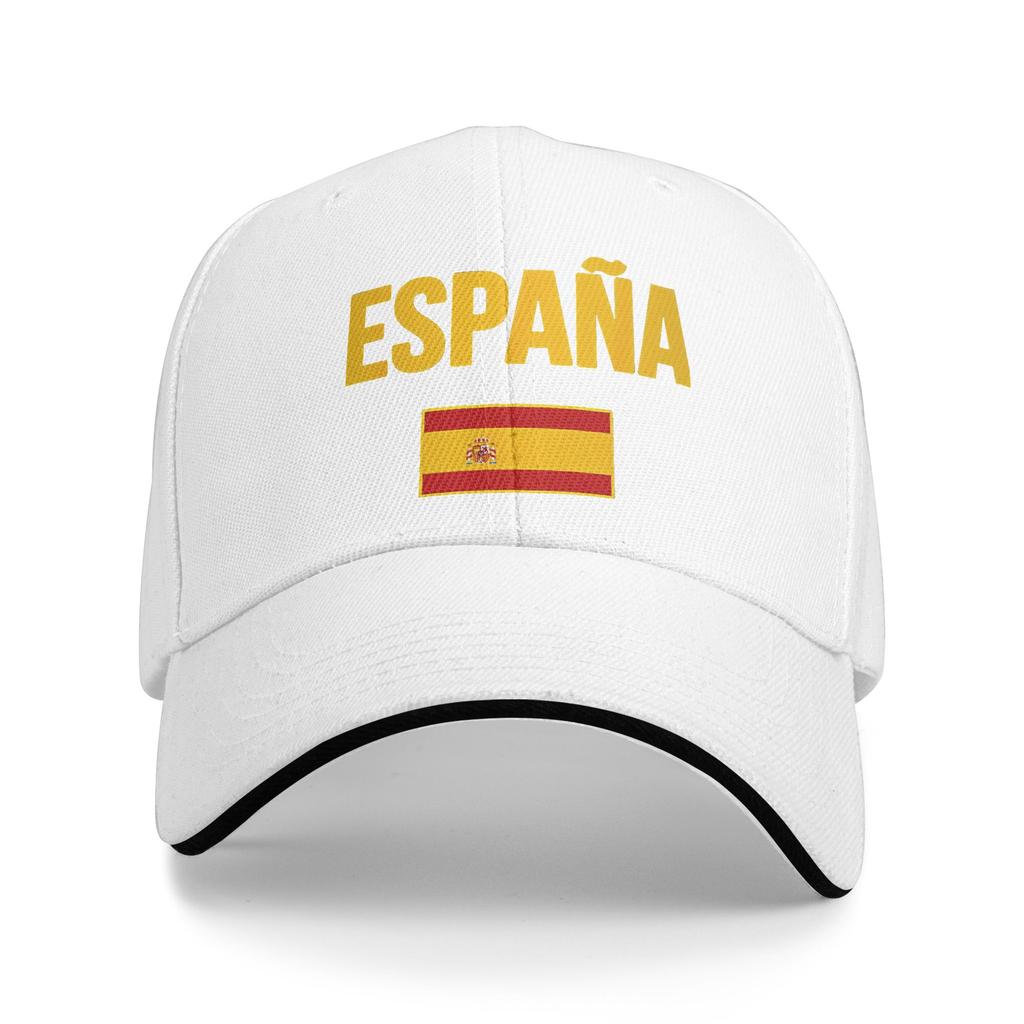 Spanish Flag Baseball Cap Y2k Funny Women Men Trucker Hat Sunscreen Custom DIY Outdoor Gym Baseball Caps Gift Idea
