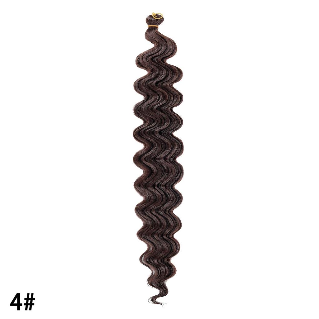 Crochet Hair 30inch 150g Boho Curly Wavy Braiding Hair Deep Water Ocean Wave Black Synthetic Bohemian Braids For Women Girls