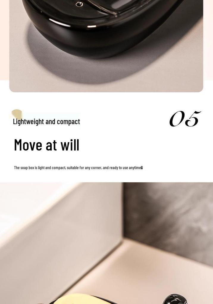 Creative Snail Ceramic Soap Dish with Water Filter for Bathroom