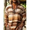 T-shirt casual da uomo a maniche lunghe con stampa
