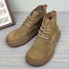 Herbst Neue Vielseitige Lederschuhe Retro Herrenstiefel Weiches Leder Schlichte Outdoor-Arbeitsstiefel Bequeme Herrenschuhe Kurze Stiefel