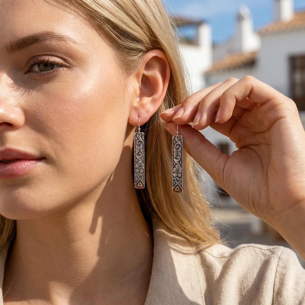 

Blue Enamel Seahorse Teardrop Dangle Earrings For Women Ocean Wave Earring Silver Color Boho Summer Beach Jewelry