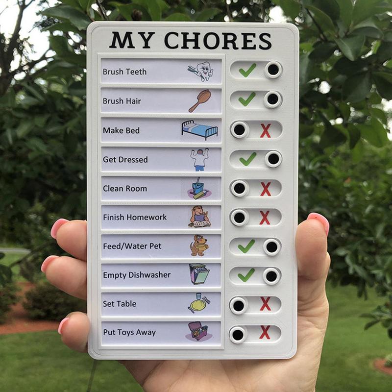 Memo Plastic Board Chore Chart Reusable Checklist Daily Planner Responsibility