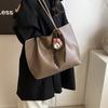 Solid color crossbody underarm bag 2025 new retro tote bag Korean version casual commuting large capacity shoulder bag