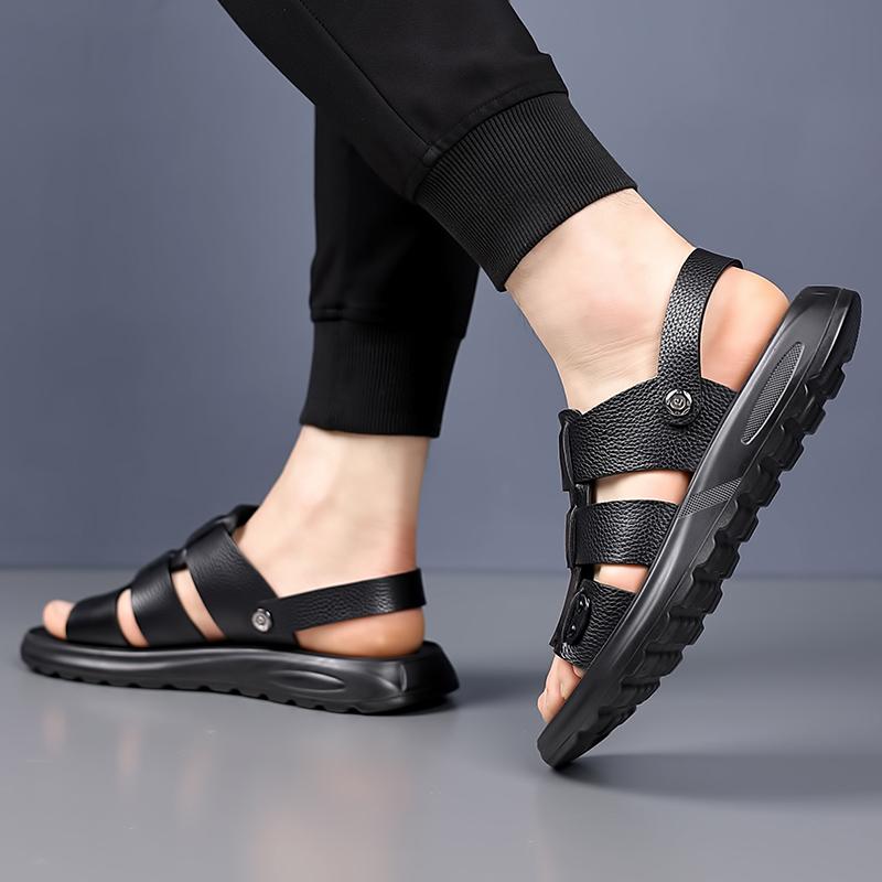Fashion Male Comfortable Luxury Sandals Breathable Casual Male Sandals All-match Hot Sale Hollow Out Shoes All-match Walking Men's Shoes