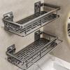 Punch-Free Aluminum Bathroom Storage Shelf