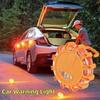 3 Pack LED Road Flares Emergency Warning Lights USB Rechargeable Magnetic Flashing Base Safety Disc for Roadside Assistance