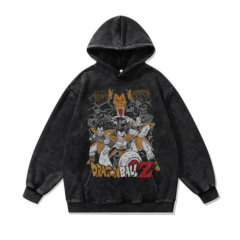 Niche Trend Cartoon Digital Direct Injection Printing Hoodie 430G Heavy Cotton Washed Sweater Men And Women Tide