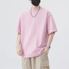 New Summer Heavyweight 320g Pure Cotton Cool T-shirt Men's White Short-sleeved Loose Top Men