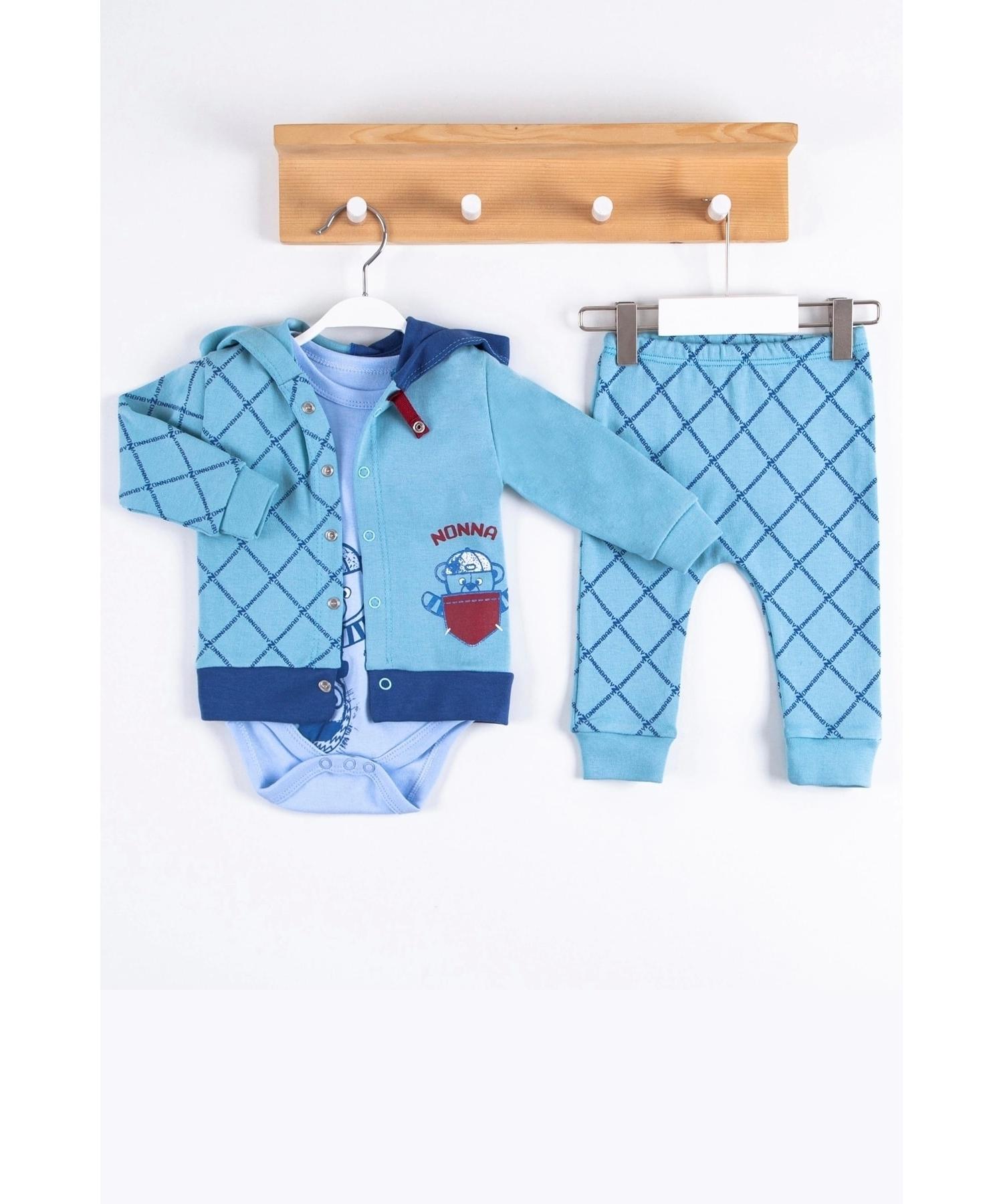 

Pocket Patterned Hooded 100% Cotton Cardigan 3-pack Men s Suit