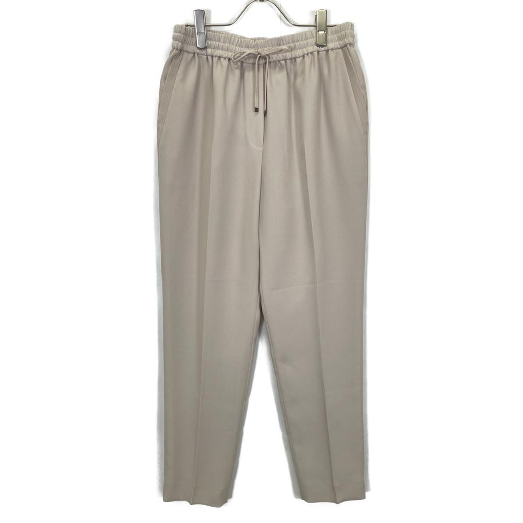 ICB Grey [Washable] FluidBackSatin Drawstring Pants Bottoms 40 beigeUsed