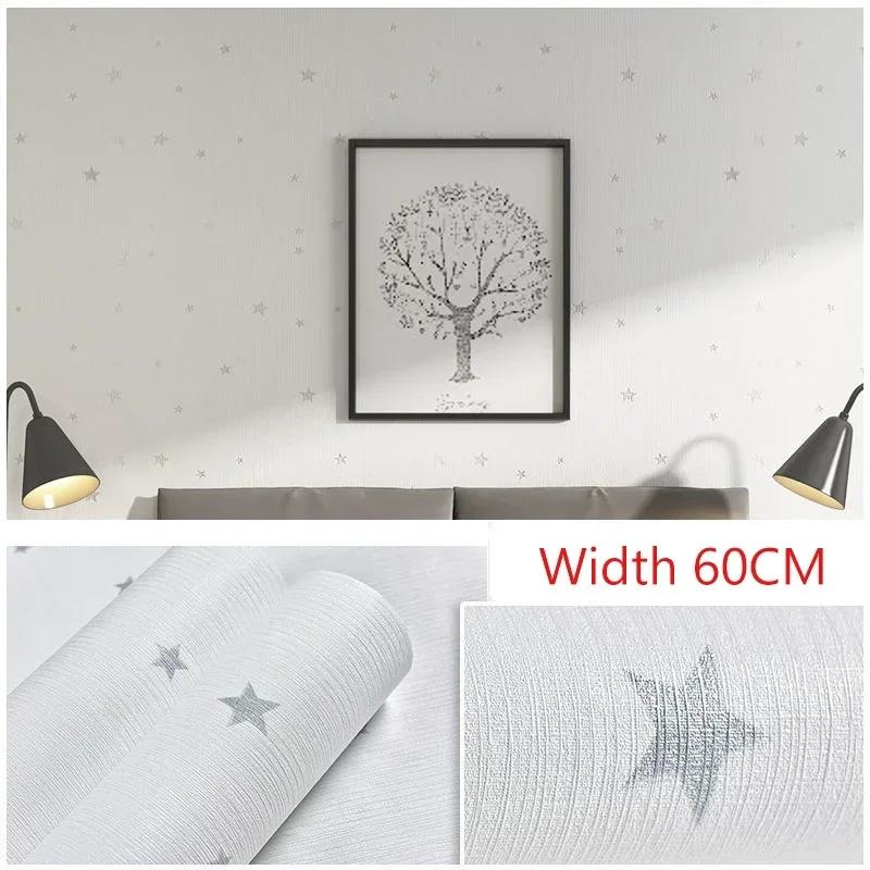 Warm Pink Girl Star Children Room Self-adhesive Wallpaper Boy Girl Room Self-adhesive Wallpaper Wallpaper for Bedroom Walls