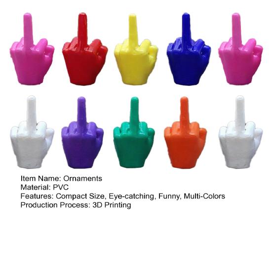 Sarcastic Desk Accessories Mini Middle Finger Figurine, Tiny Hand Decor, Funny Gag Gift for Adults, Unique Party Favors Adults Colorful Novelty Prank