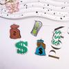 Acrylic Dollar Money Bag Double-Sided Earrings and Keychain Charms