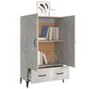 812541 vidaXL Buffet Concrete Grey 70x31x115 Cm Engineered Wood