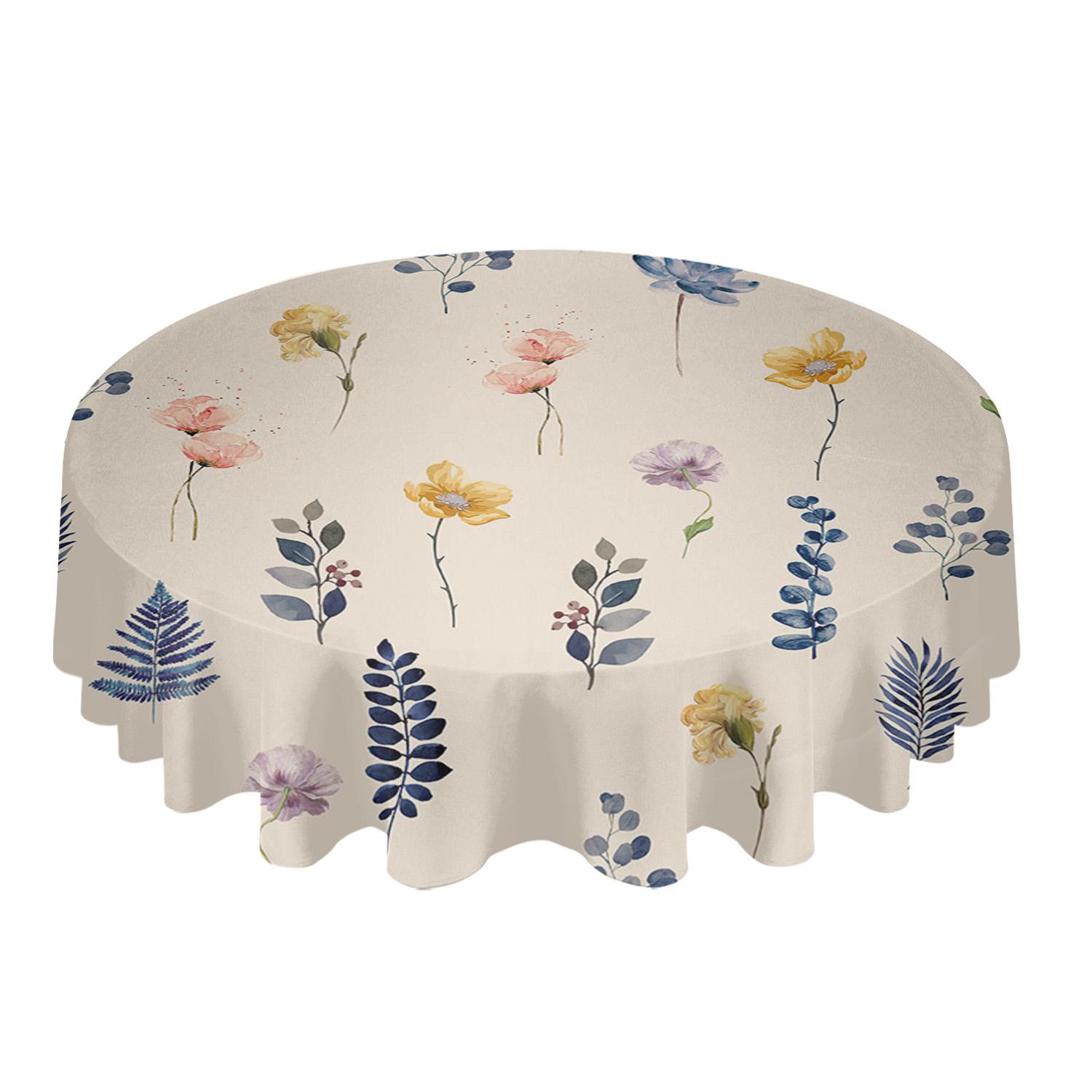 

Круглая скатерть с цветочными листьями, водонепроницаемая скатерть для украшения свадебного стола, обеденный стол 4pcs 33x48 Table mat