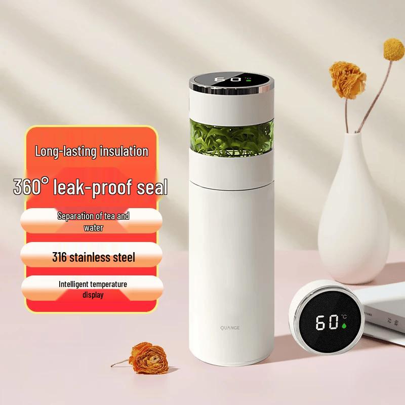 QUANGE Smart Temperature Display Tea Infuser Thermos