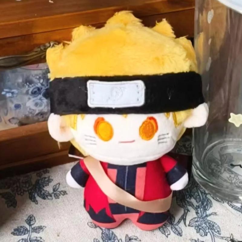 Hot New 2D Kawaii Naruto Cotton Doll Plush Doll Anime Cute Uzumaki Naruto Peripheral Stuffed Animals Plush Mini Doll Toy Gifts