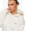 2026 Womens Oversized Hooded Sweatshirt Wide-Leg Jogger Set With Letter Embroidery Polka - Patchwork