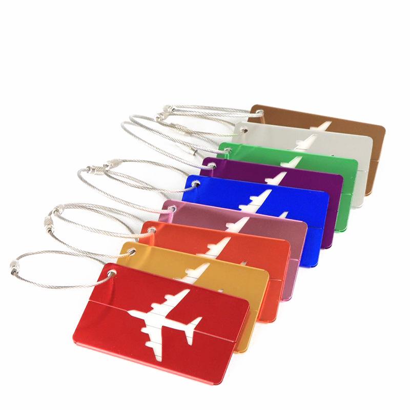 Airplane-Shaped Metal Luggage Tag and Dog Tag Business Gift