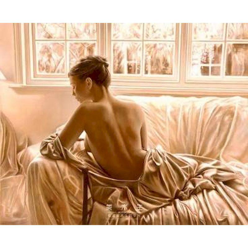 

GATYZTORY Painting By Numbers Women Figure Canvas Painting Drawing By Numbers Unique Gift For Living Room Decoration 30x20cm no frame червоний